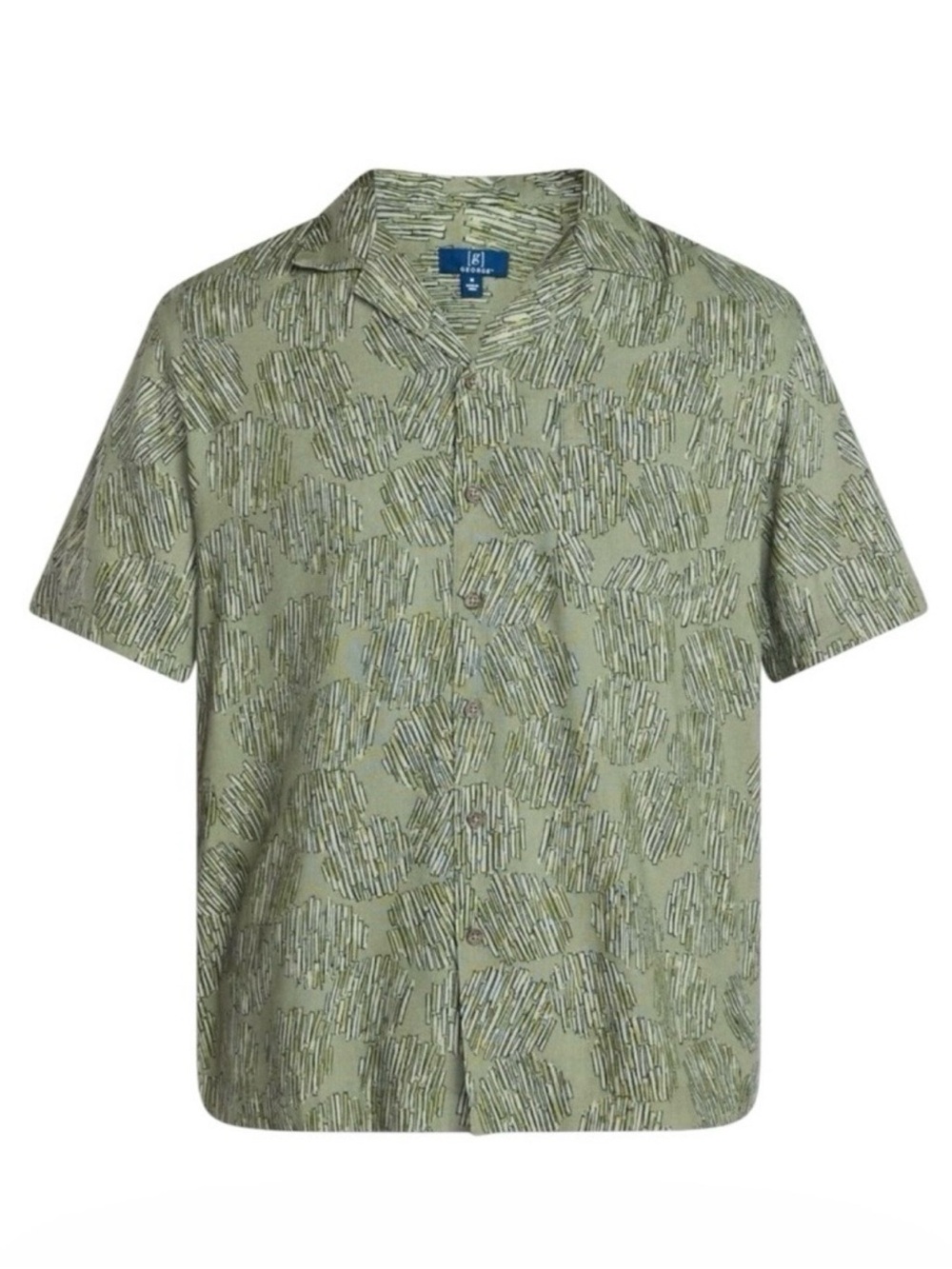 Linen-Blend Camp Shirt for Men from George